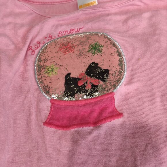 let it snow dog snowglobe long sleeve shirt 7 - Picture 3 of 6